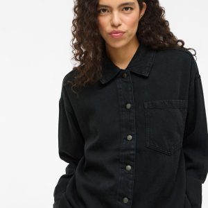 Vila Kiki Denimskjorta Black