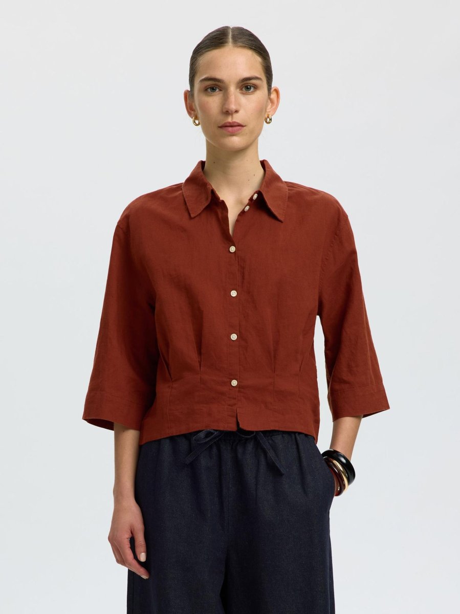 Selected Woman Cleo Regular Cropped Skjorta - Bild 2
