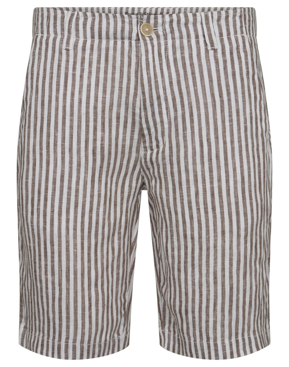 BS Abel Regular Fit Shorts - Brun/Vit - Bild 2