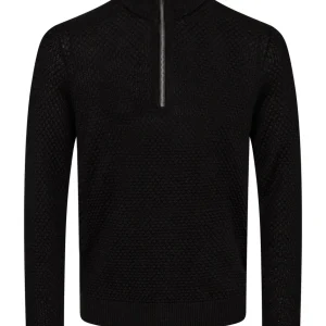 BS Innes Regular Fit Stickat - Black