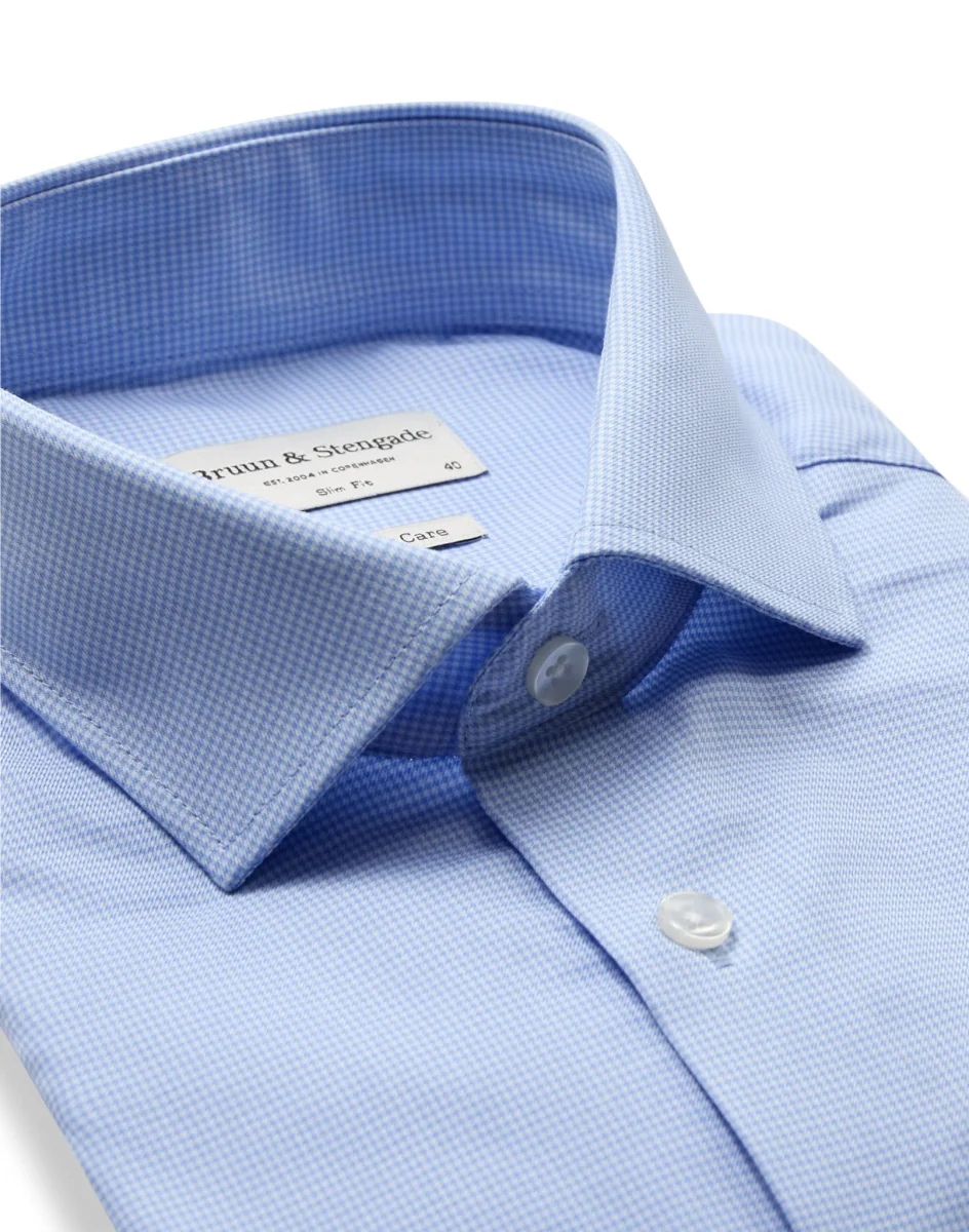 BS Wiggins Slim Fit Skjorta - Light Blue - Bild 3