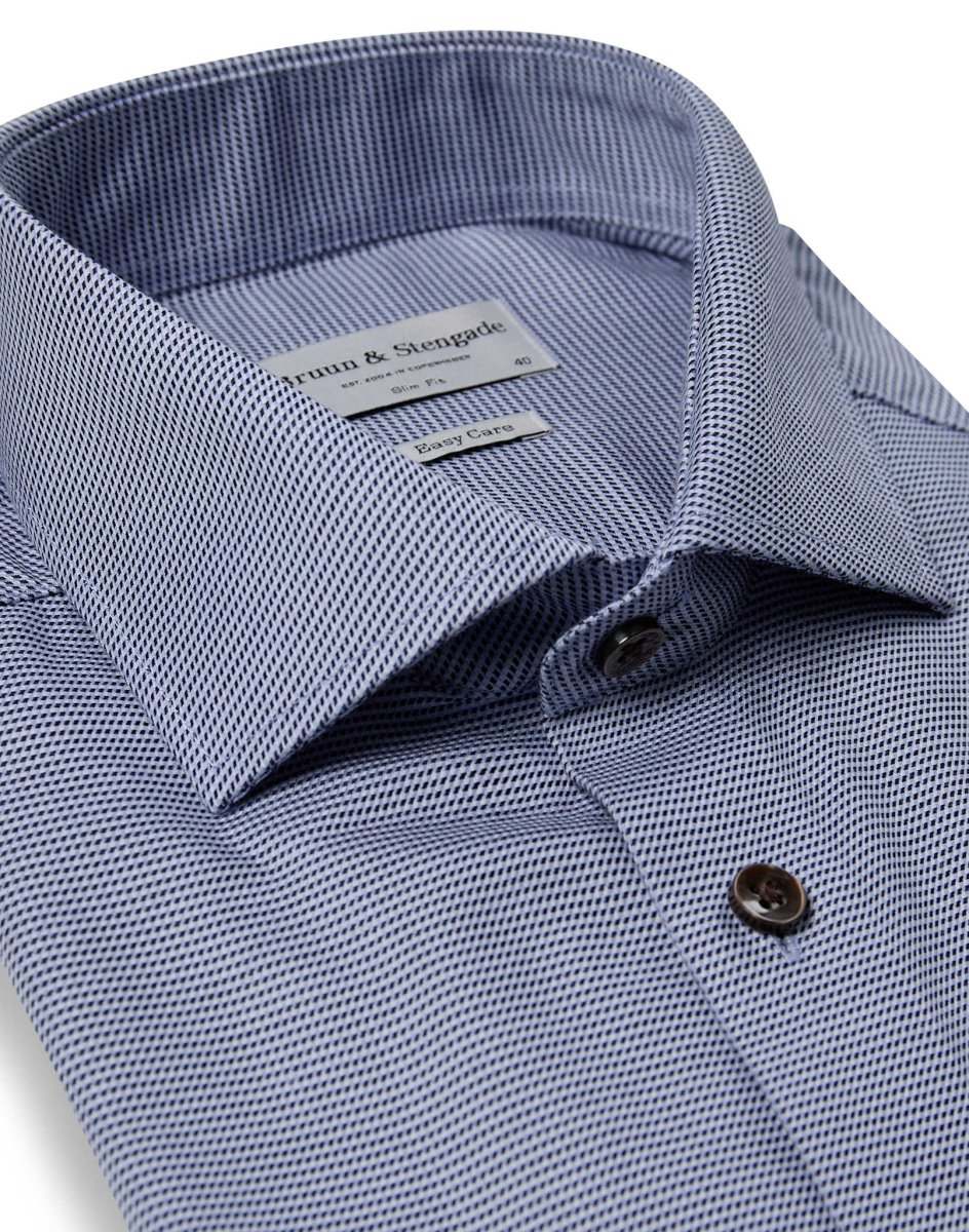 BS Seager Slim Fit Skjorta - Dark Blue - Bild 3