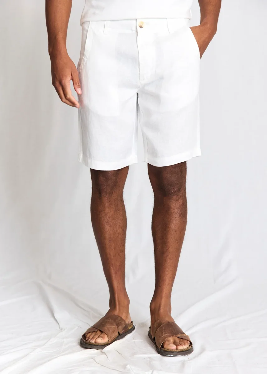 BS Paolos Regular Fit Shorts - White - Bild 2