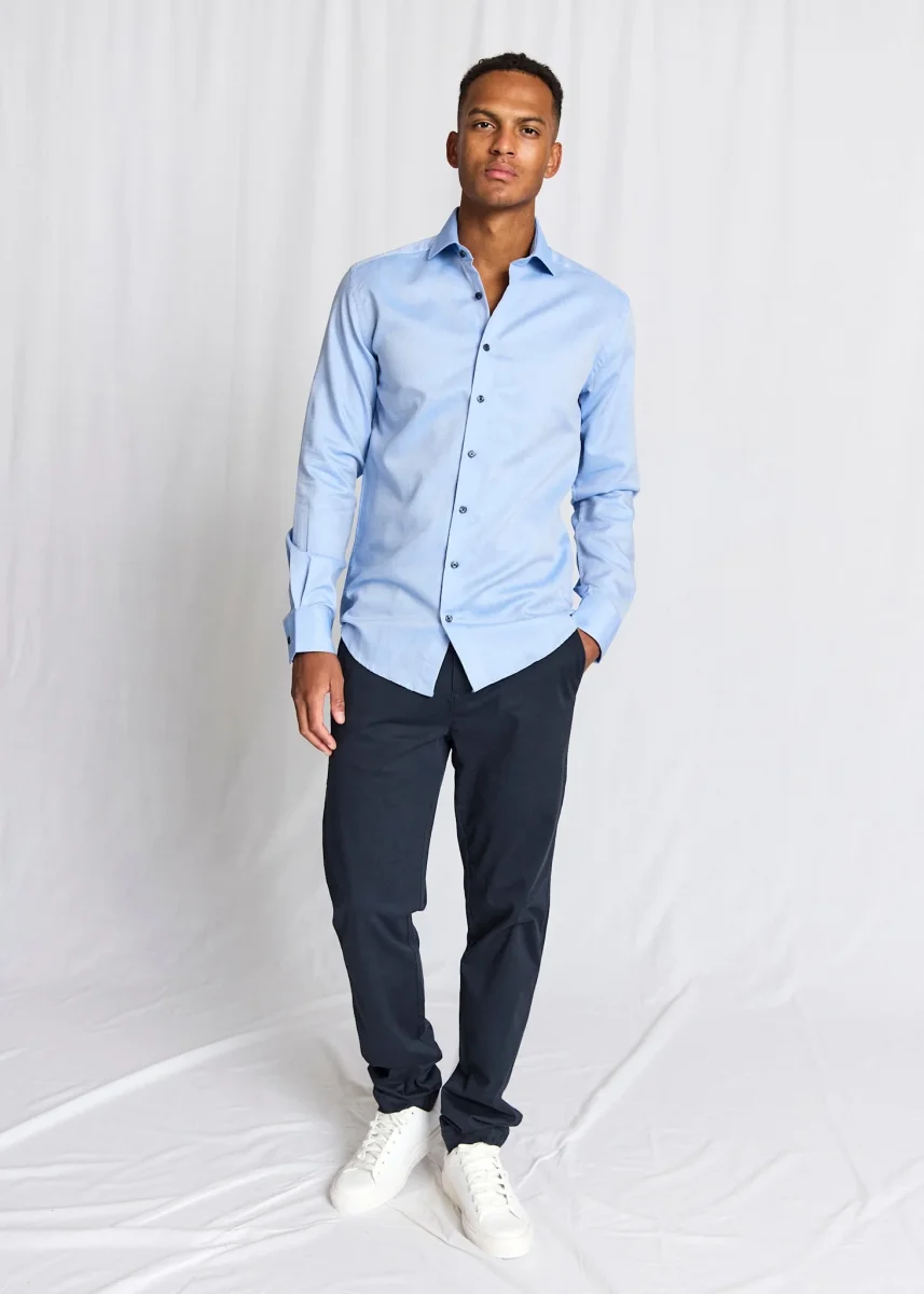 BS Hendrik Slim Fit Skjorta - Blue - Bild 3