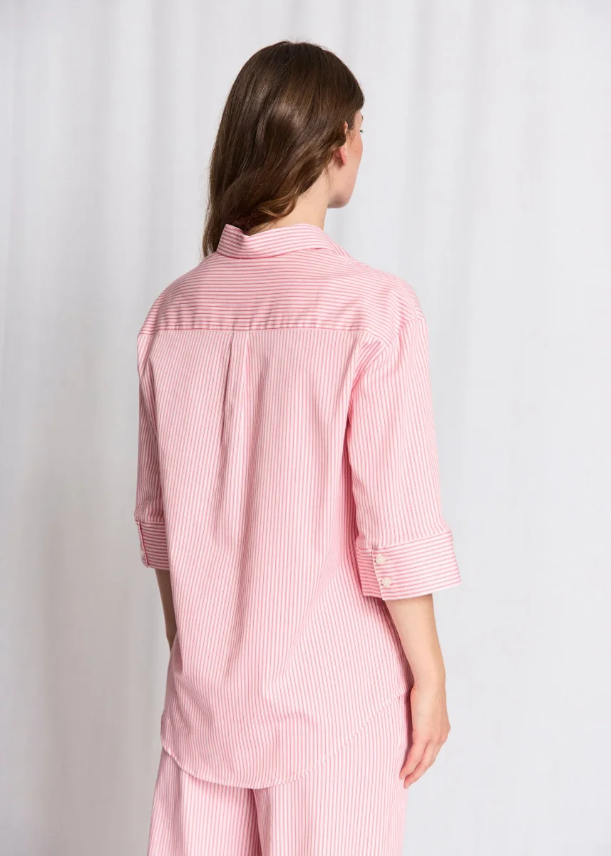 BS Talia Regular Fit Skjorta - Lipstick Red/White - Bild 5