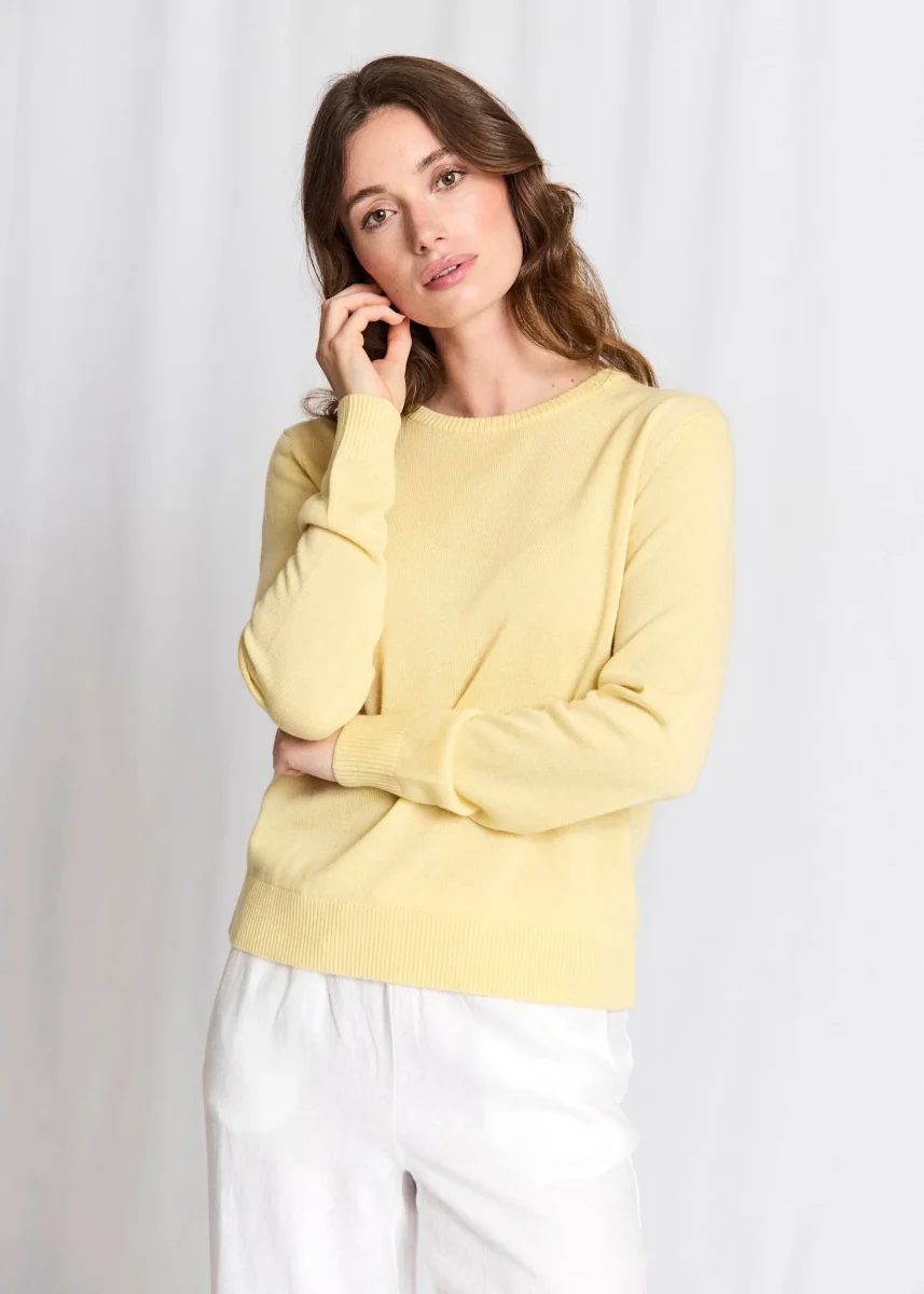 BS Debora Regular Fit Stickat - Dusty Yellow - Bild 3