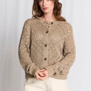 BS Eleonora Regular Fit Stickat - Sand