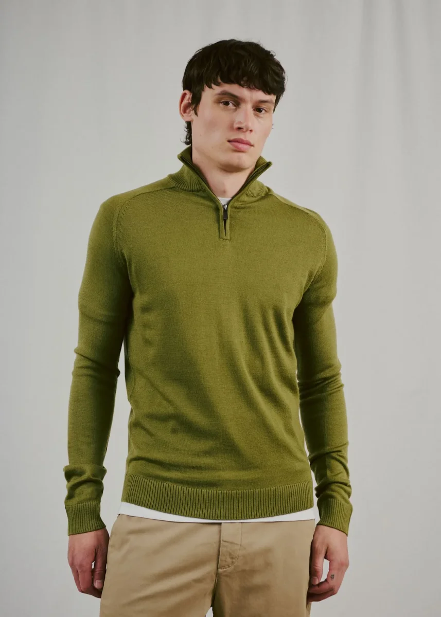 BS Pelle Regular Fit Stickat - Bright Green - Bild 3