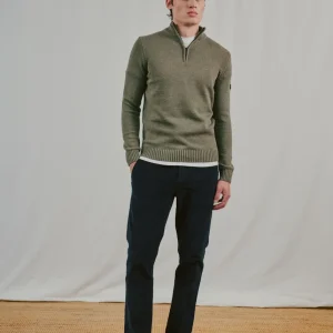 BS Cunha Regular Fit Stickat - Olive