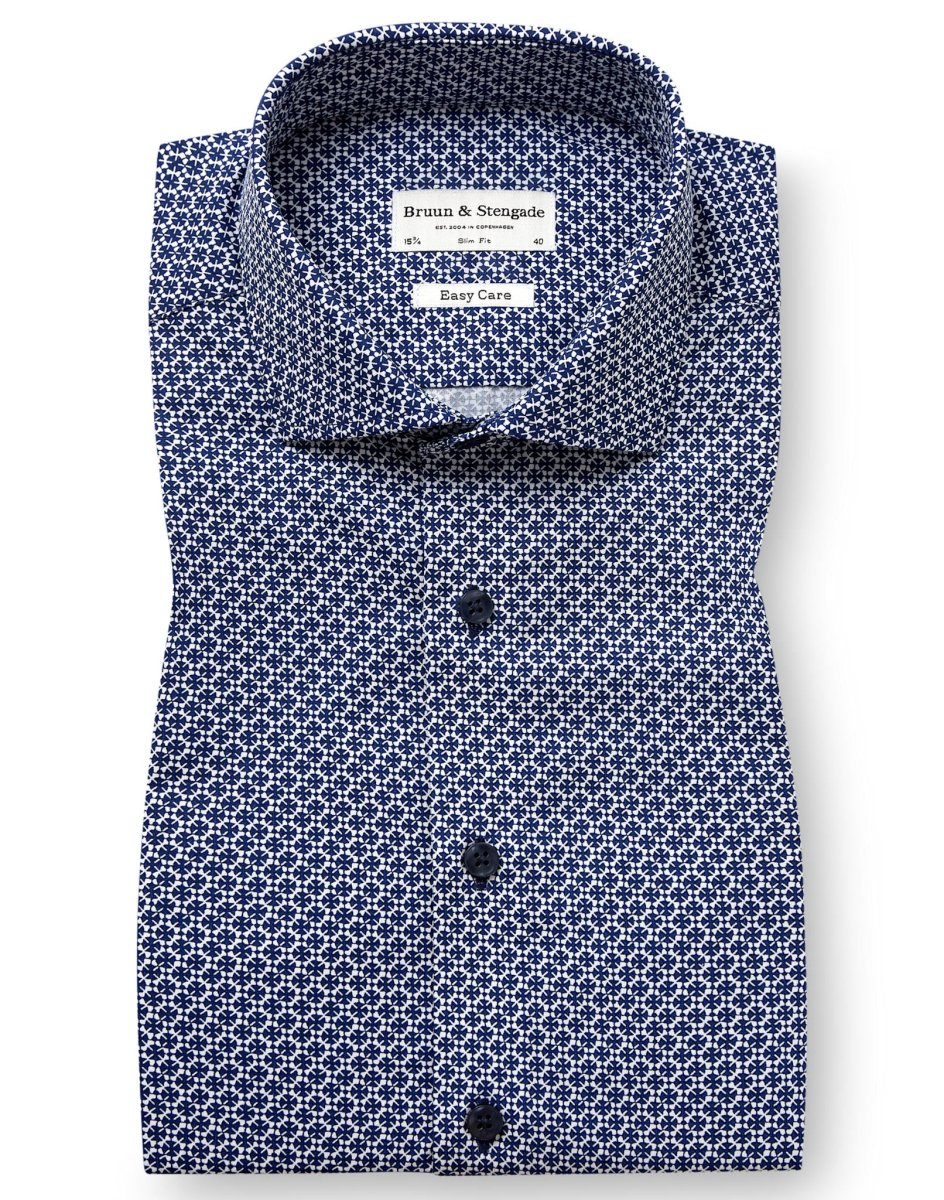 BS Follett Slim Fit Skjorta - Navy - Bild 5