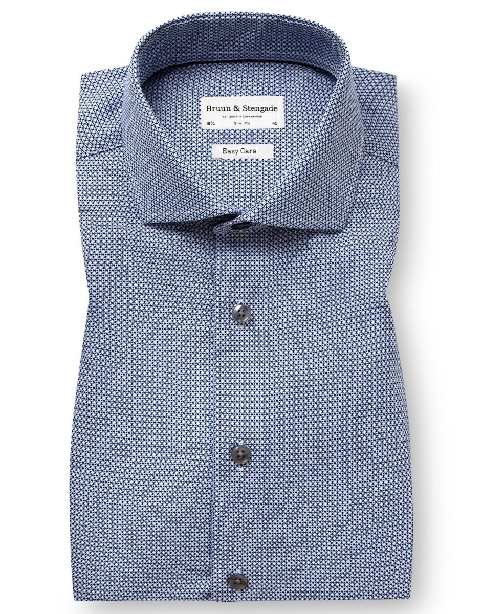 BS Kure Slim Fit Skjorta - Navy - Bild 2