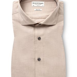 BS Chapmann Slim Fit Skjorta - Sand
