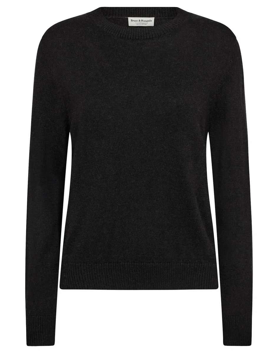BS Brunhild Regular Fit Stickat - Black - Bild 5