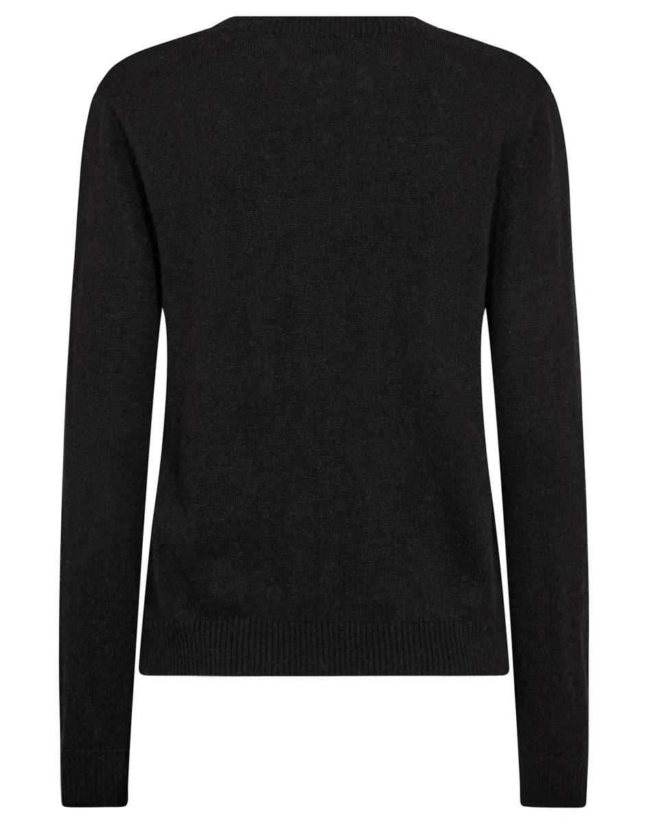 BS Brunhild Regular Fit Stickat - Black - Bild 6
