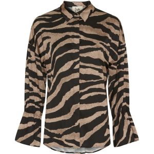 Isay Steff Printed Flounce Blouse