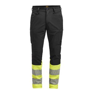 2329 Servicebyxa Varsel Stretch Dam Svart/Gul D32