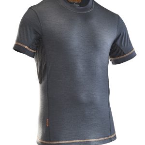 5595 T-shirt Dry-tech Merinoull mörkgrå/svart S