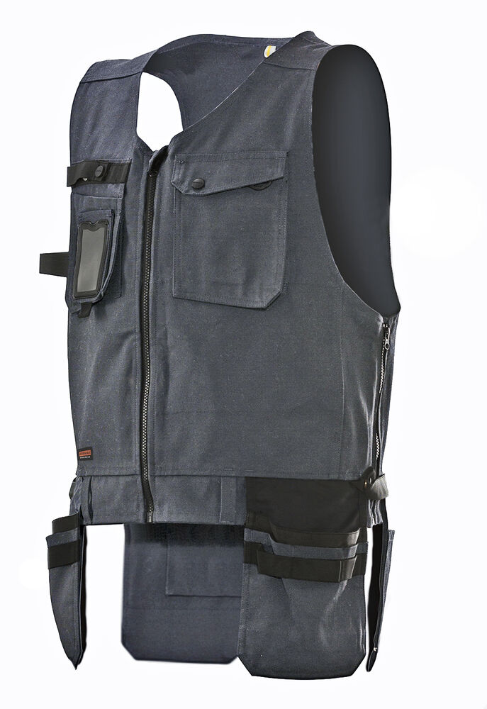 7381 Hantverksväst Core mörkgrå/svart S - Bild 2