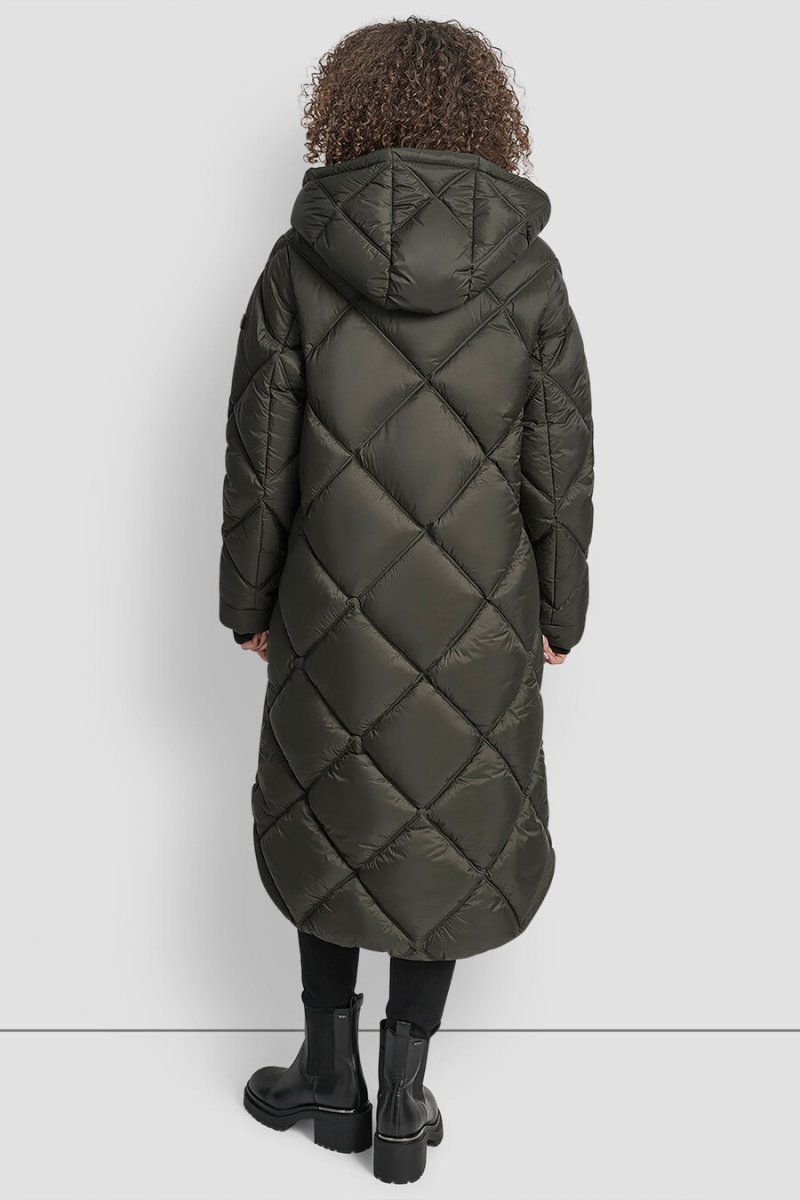 SILKESLÄNG LÅNG QUILTAD PARKA - Bild 3