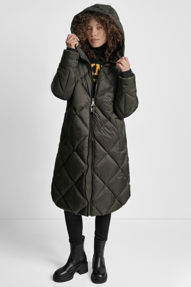 SILKESLÄNG LÅNG QUILTAD PARKA - Bild 7