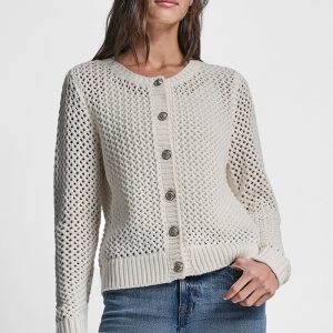 TRÖJA MED TEXTURERAD KNAPPFRAM