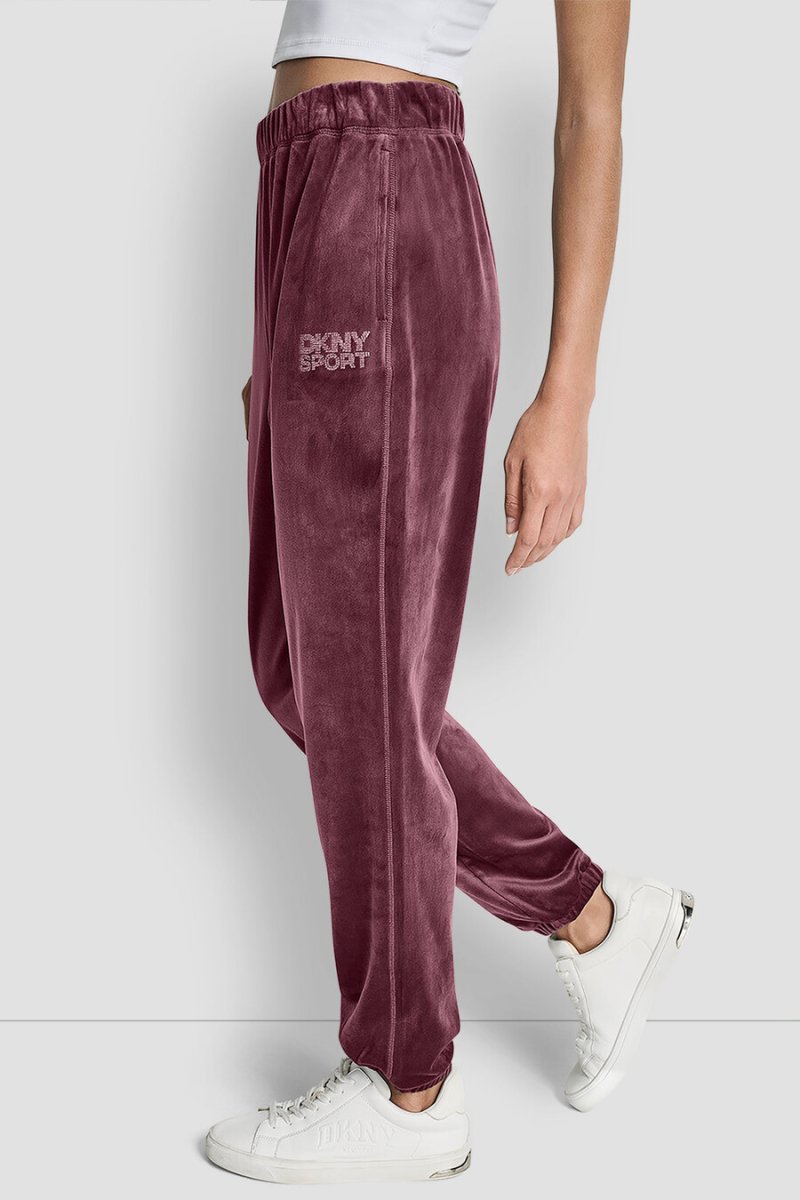 AVSLAPPNADE JOGGERBYXOR MED VELOUR MED STRASSTEN OCH LOGO - Bild 4