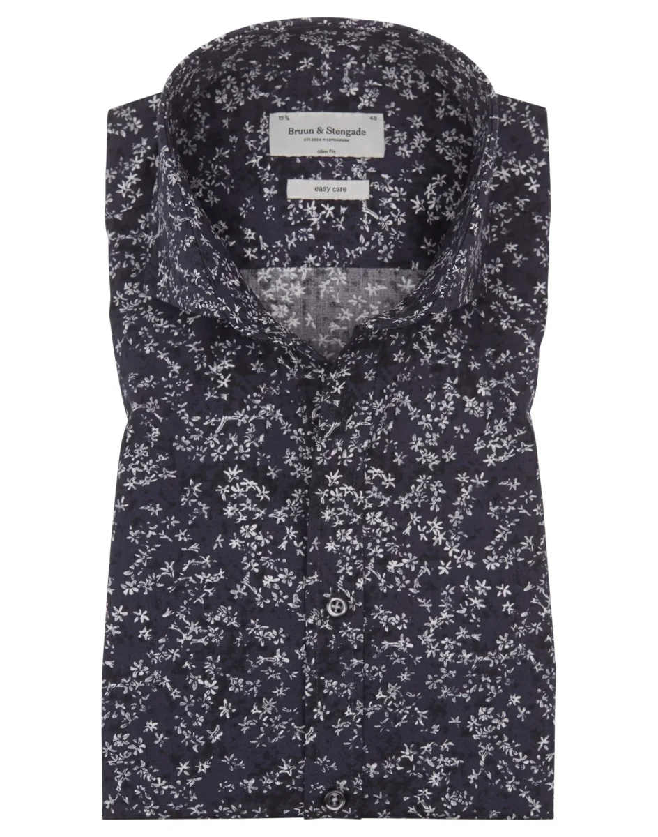 BS Jackson Slim Fit Skjorta - Navy