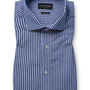 BS Terry Modern Fit Skjorta - Dark Blue/White
