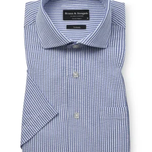 BS Keita Casual Modern Fit Skjorta - Light Blue/White