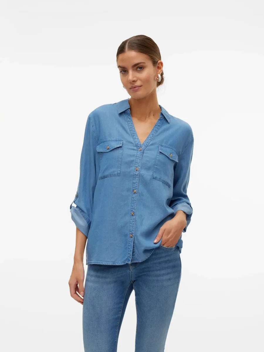 Vero Moda Bree 7/8 Sleeve Skjorta Tencel - Bild 2