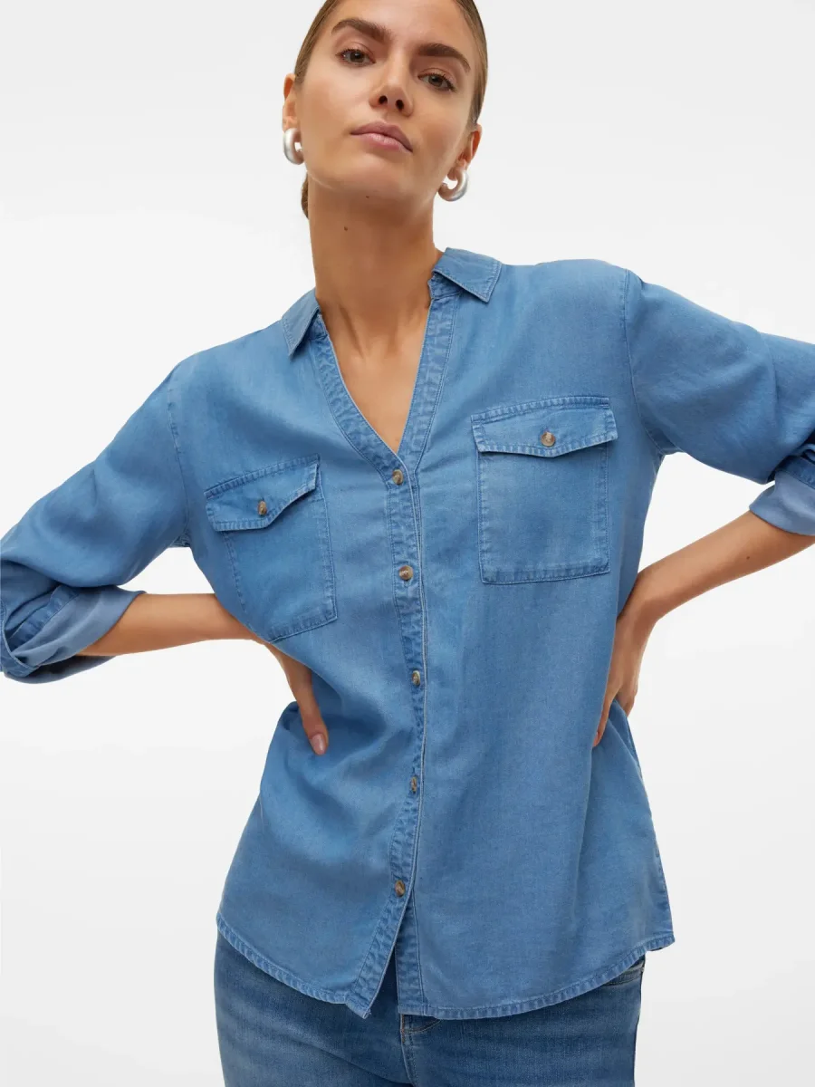 Vero Moda Bree 7/8 Sleeve Skjorta Tencel - Bild 4