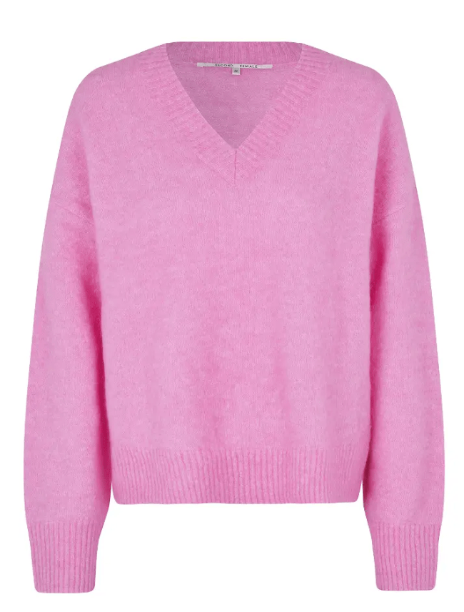 Second Female Brook Knit Loose V-Neck