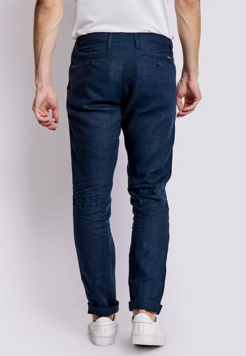 BS Enrique Slim Fit Chinos - Marinblå - Bild 6