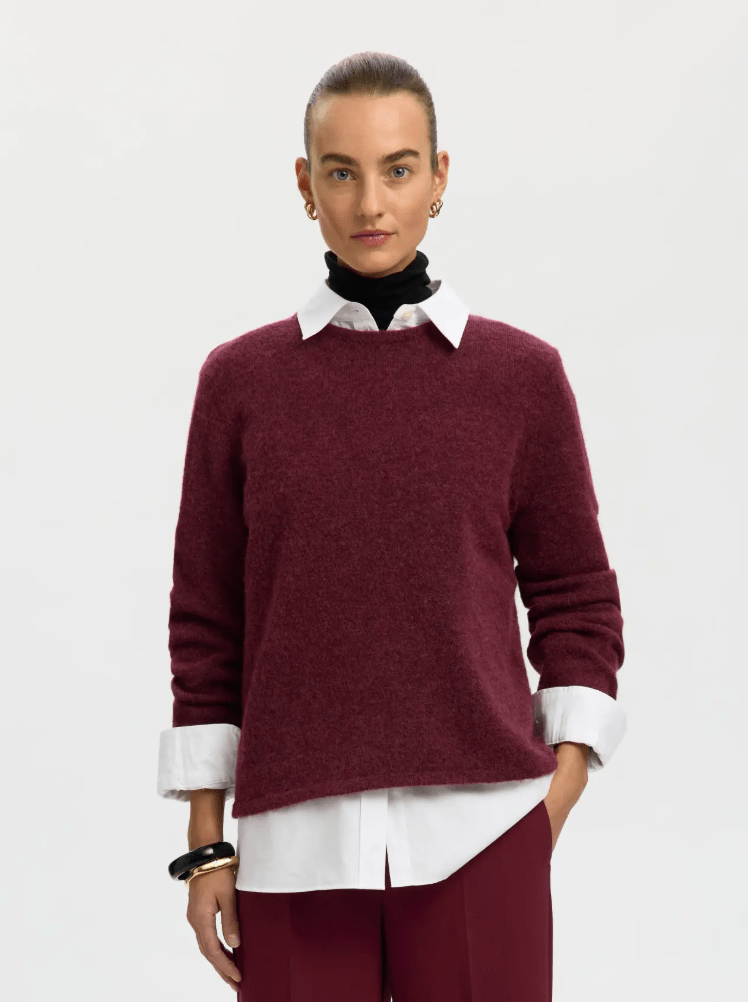 Selected Woman New Lulu LS Knit O-neck - Bild 7