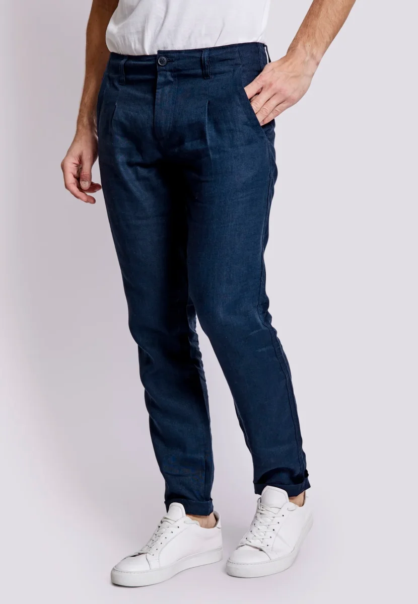 BS Enrique Slim Fit Chinos - Marinblå - Bild 5