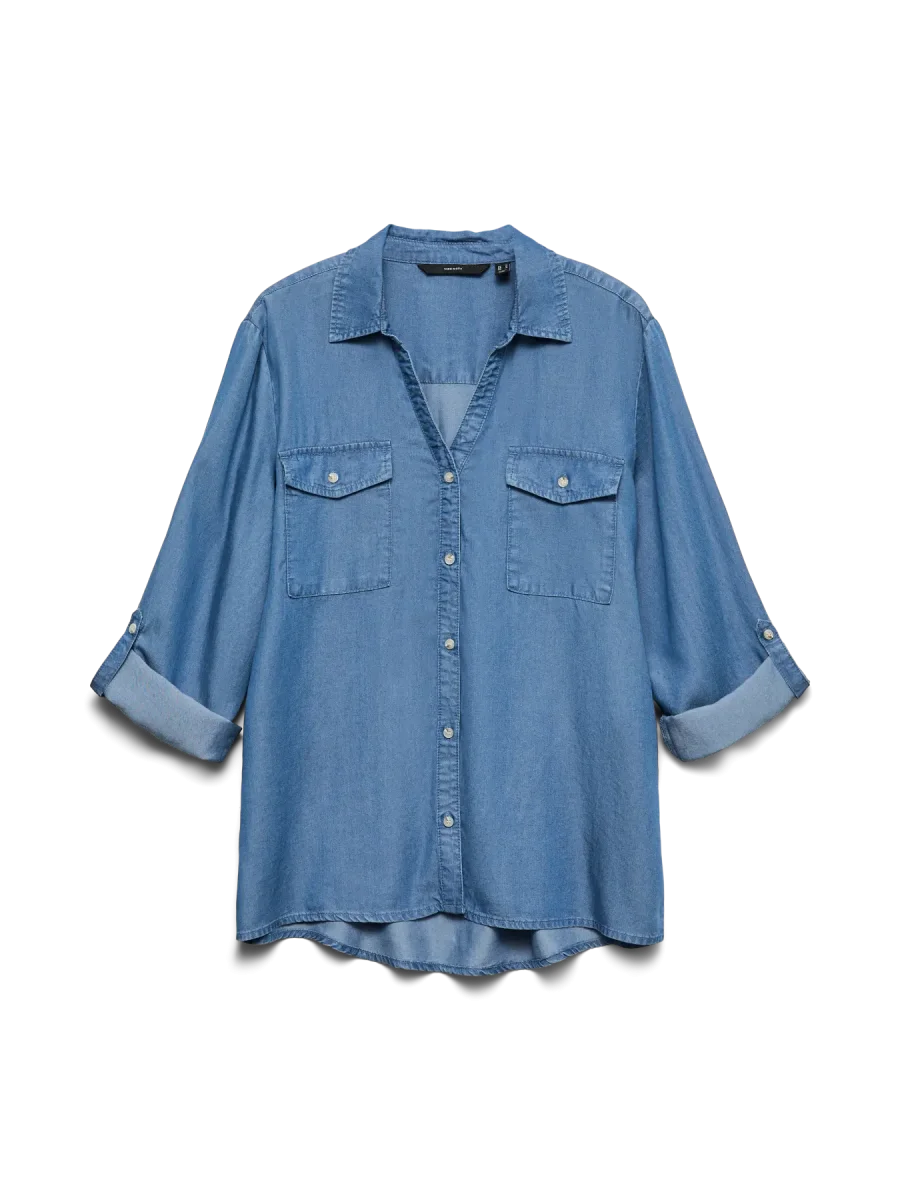Vero Moda Bree 7/8 Sleeve Skjorta Tencel - Bild 5