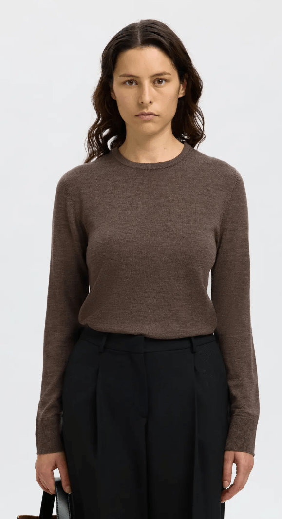 Selected Femme Thea O-neck Merino Tröja
