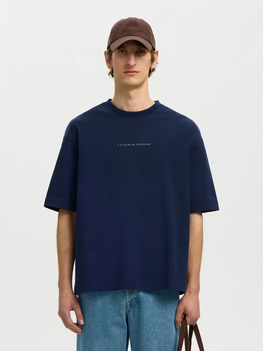 Selected Homme Relaxed Norman License Backprint Tee - Bild 7